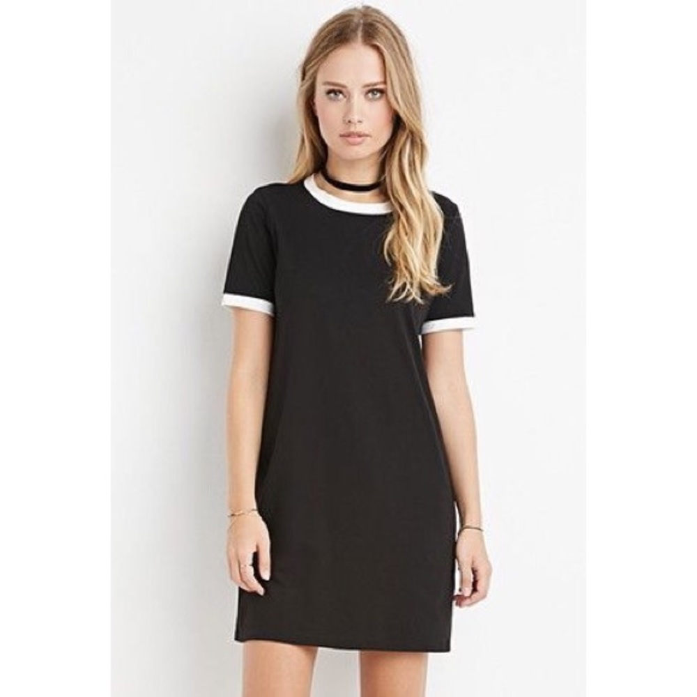 Forever 21 Contrast Trim Bodycon Dress